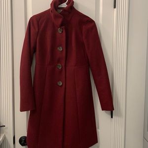 J. Crew ruffle neck peacoat